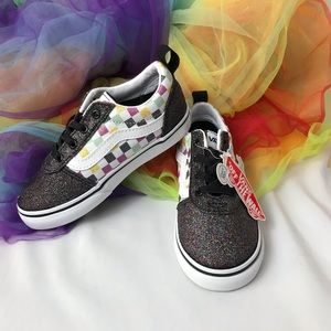 Toddler glitter Vans shoes size 10